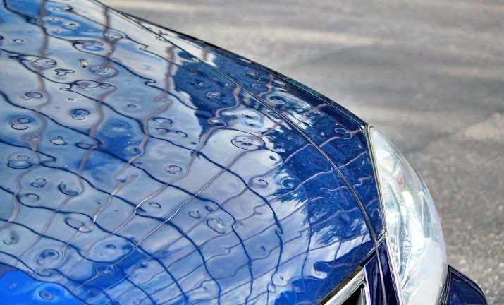 Wgięcia po gradobiciu