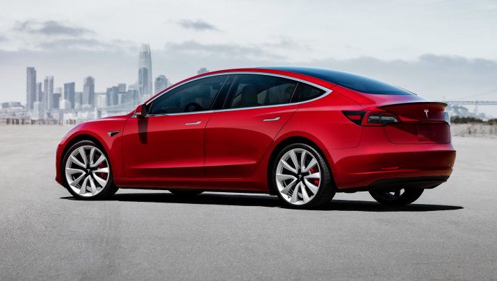 Model 3 Performance - Red Static Rear