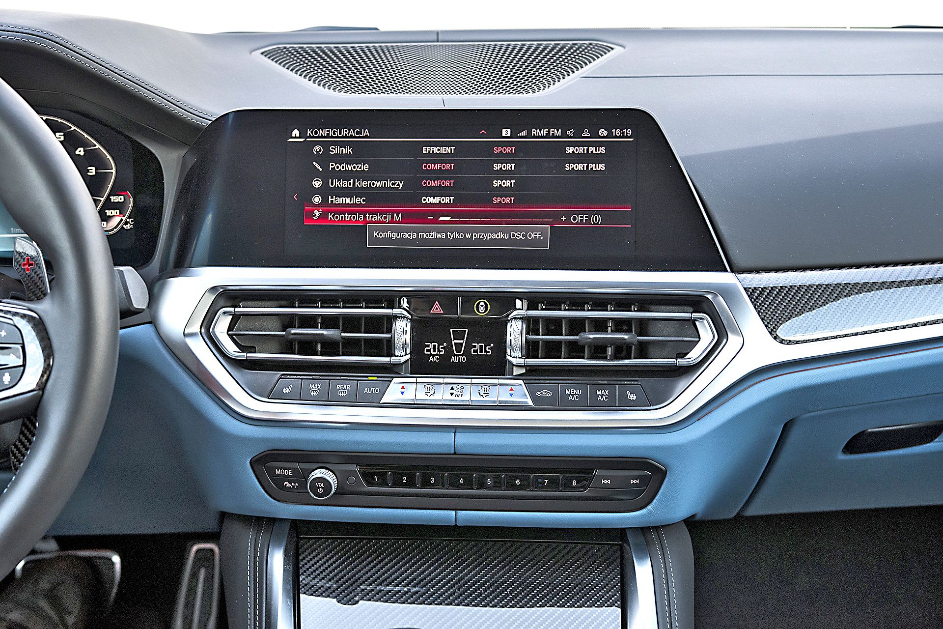 2021 BMW M4 Competition - ustawiania