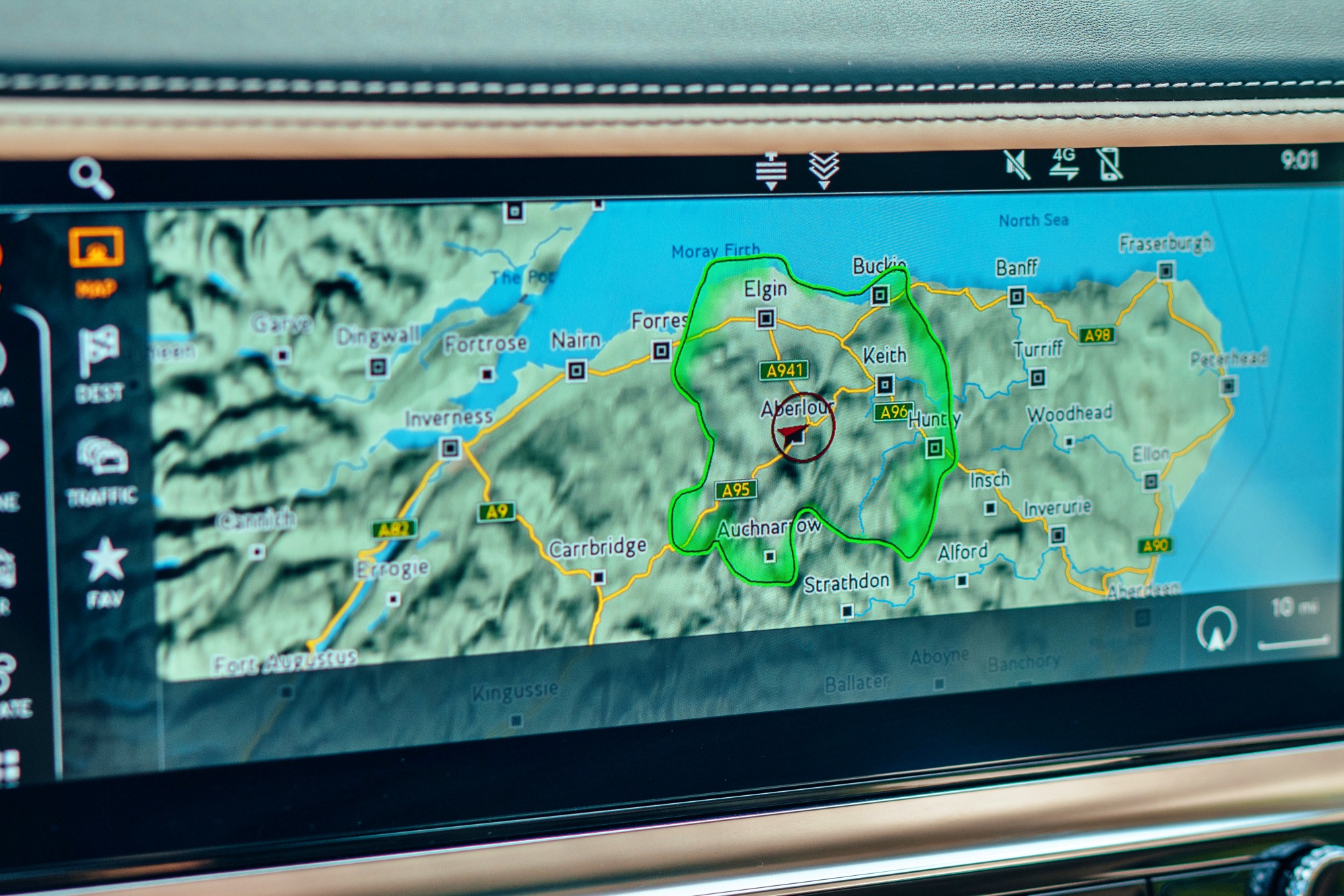 Bentley Continental Flying Spur Hybrid mapa zasięgu