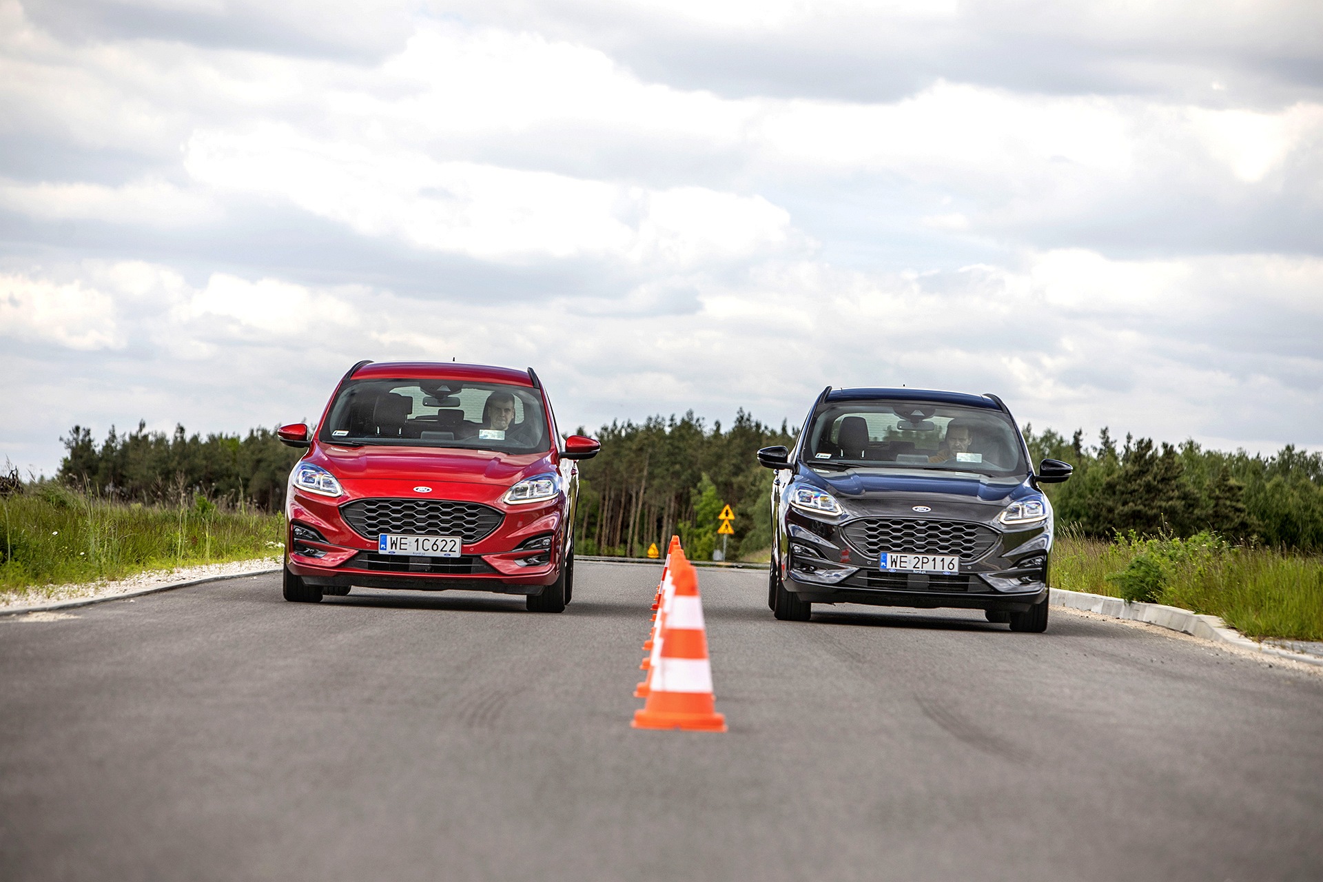 Fordy Kuga Hybrid - hamowanie