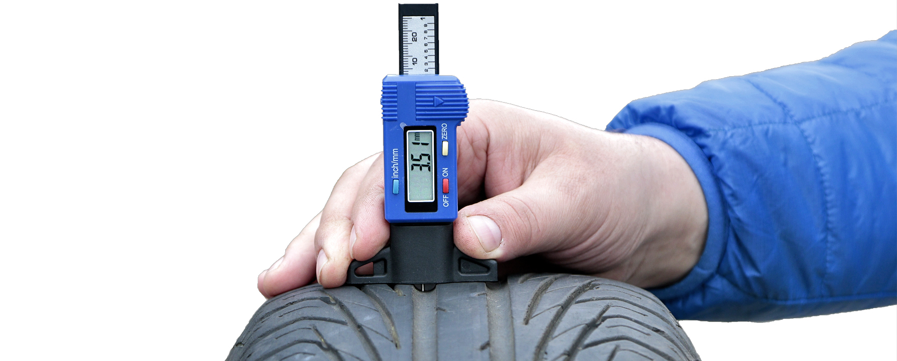 Opony - pomiar grubości bieżnika