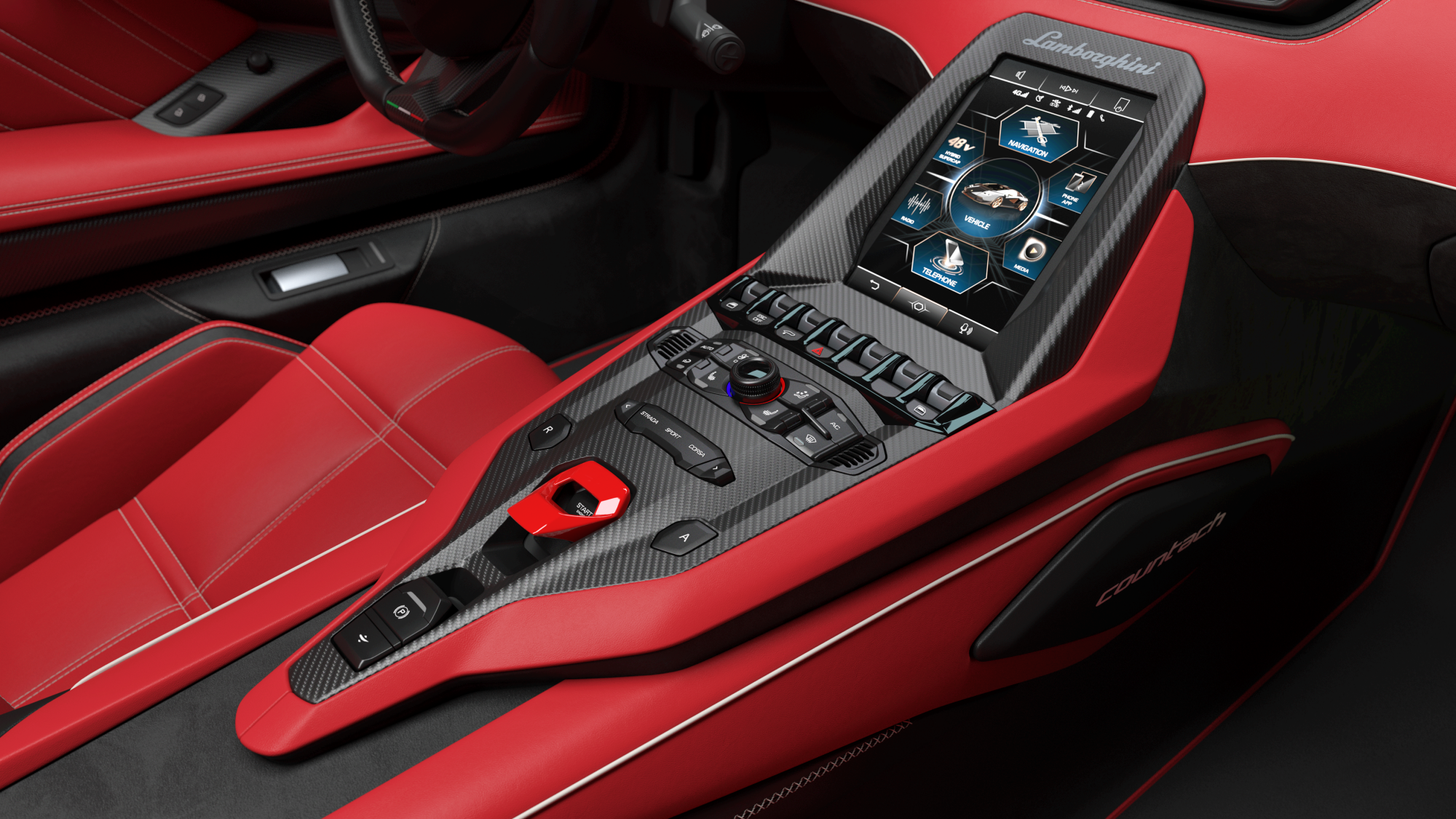 Lamborghini Countach LPI 800-4 konsola