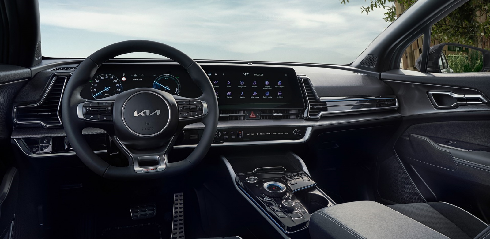 Kia Sportage - deska rozdzielcza, wnętrze