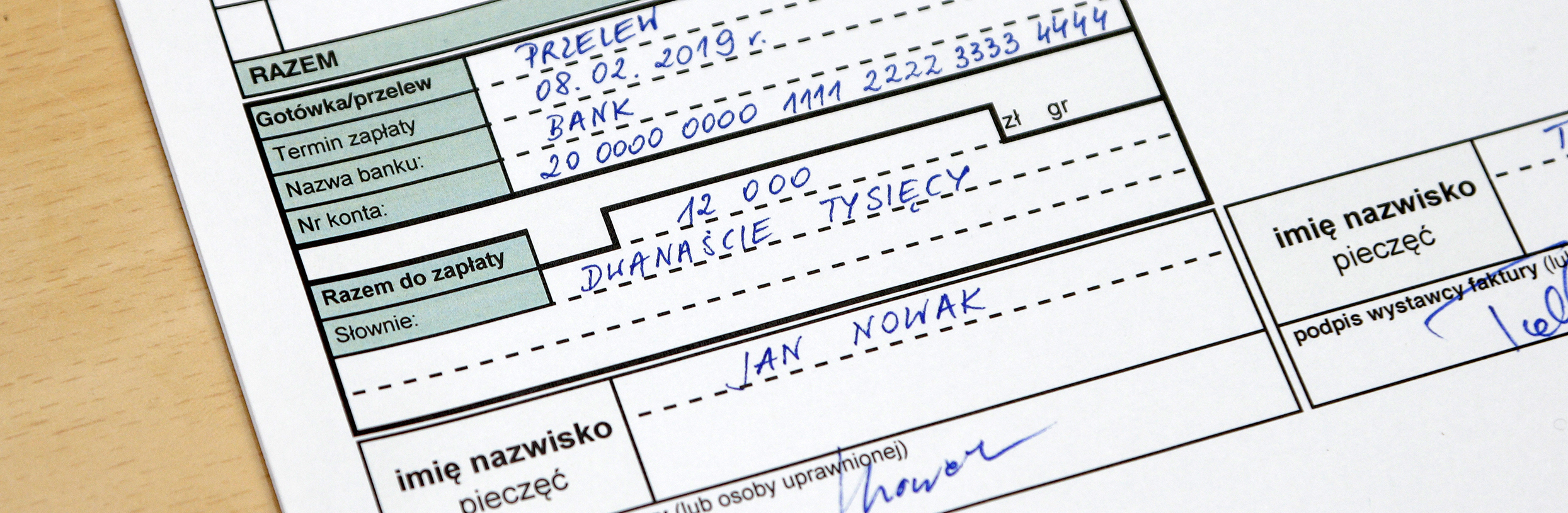 Płatność przelewem