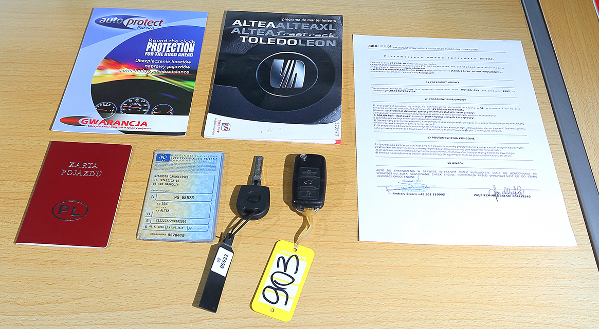 dokumenty auta