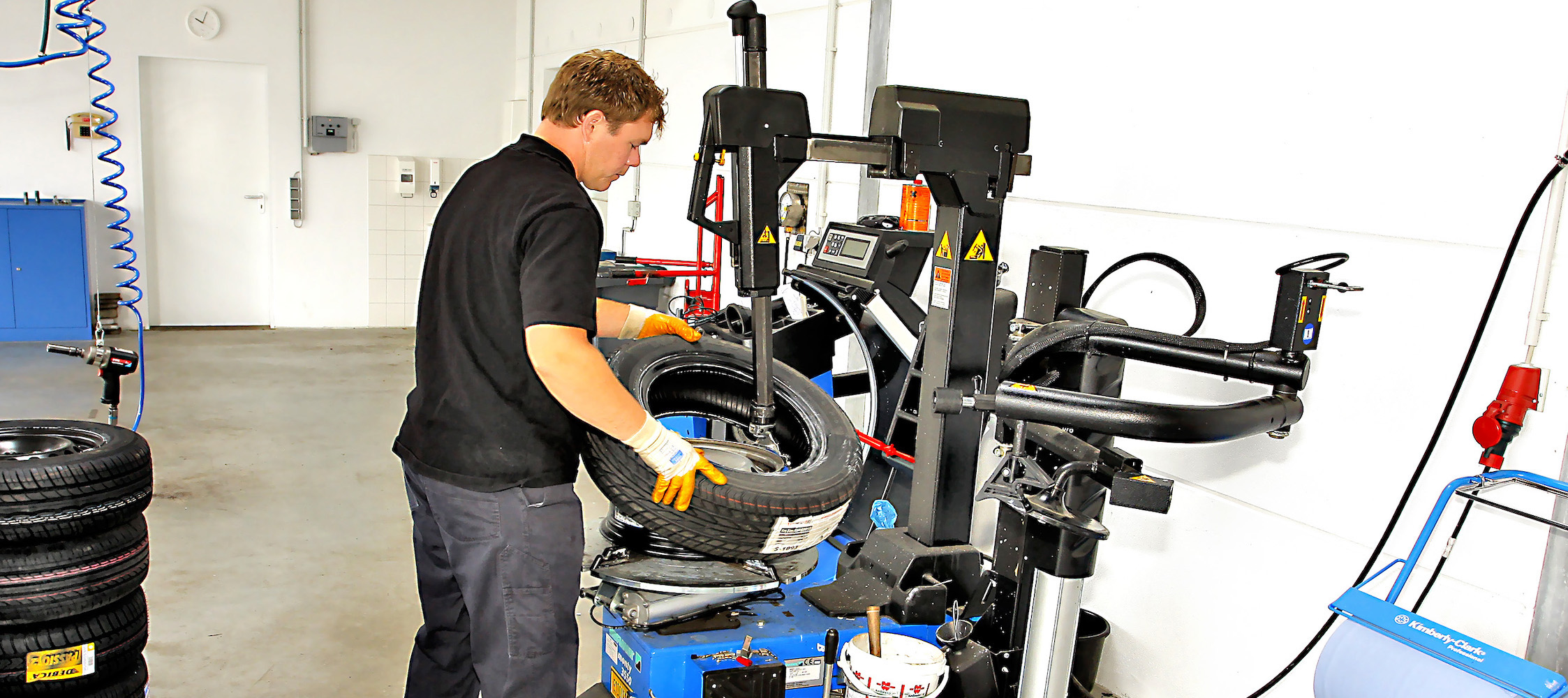 wulkanizator przy pracy