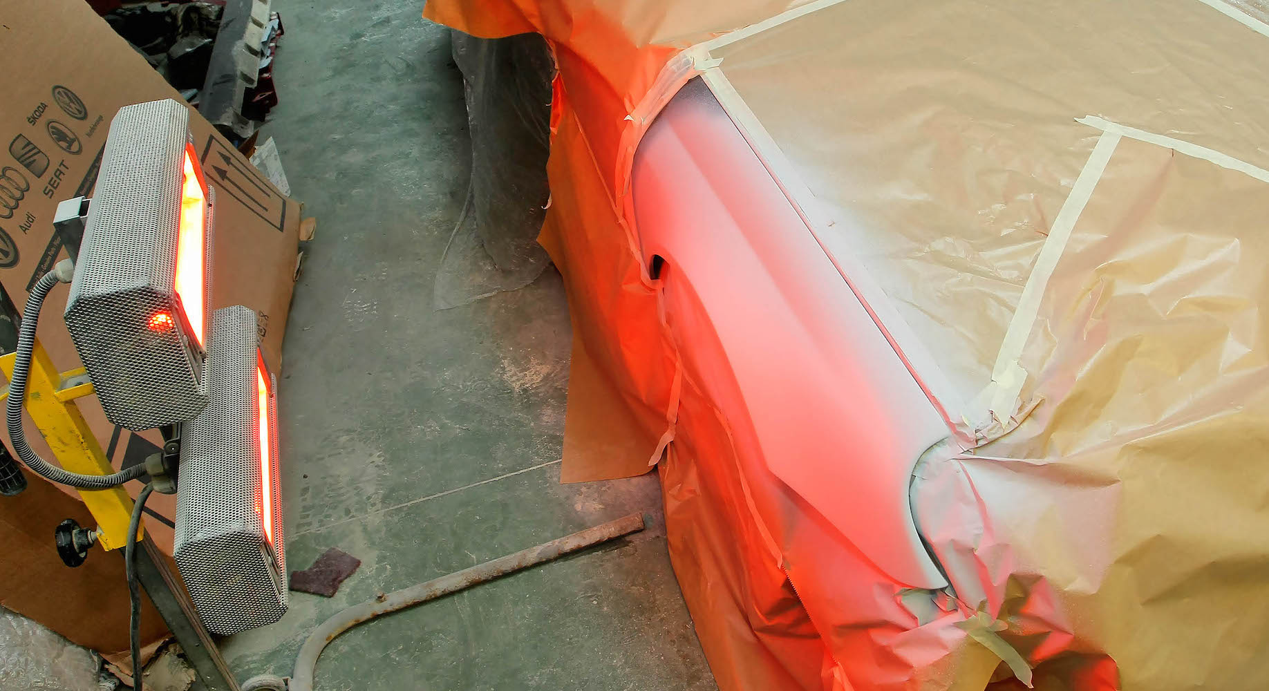 suszenie lakierowanego blotnika