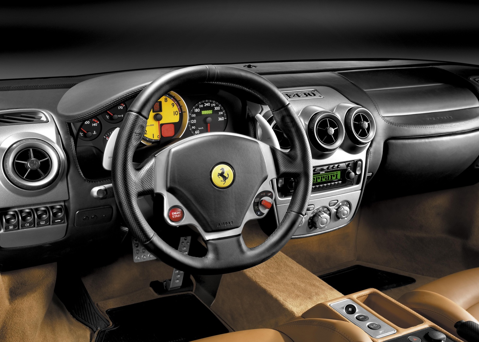 Ferrari F430 - tablica rozdzielcza, wnętrze