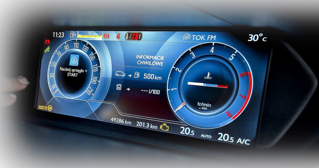 elektroniczny zestaw zegarów