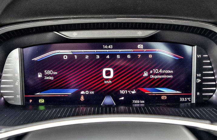 2021 Skoda Octavia RS 2.0 TSI 245 DSG - cyfrowe zegary