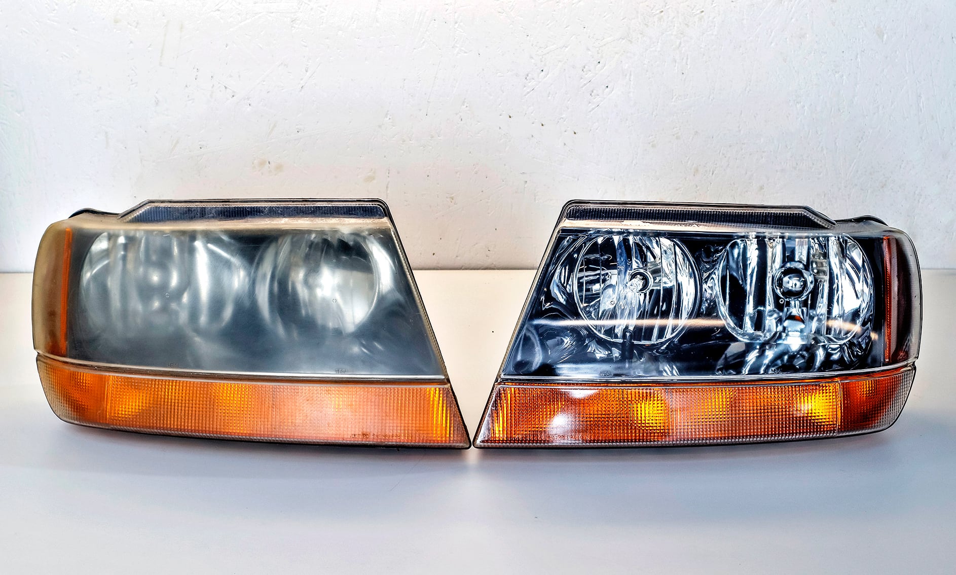 reflektory – stary i po regeneracji