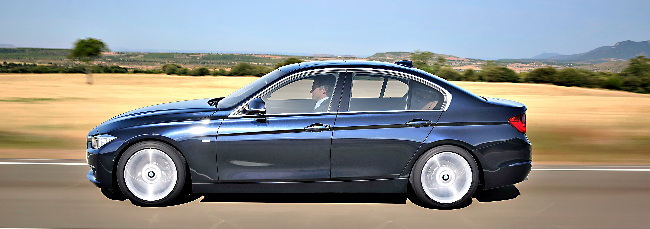 BMW na trasie szybkiego ruchu