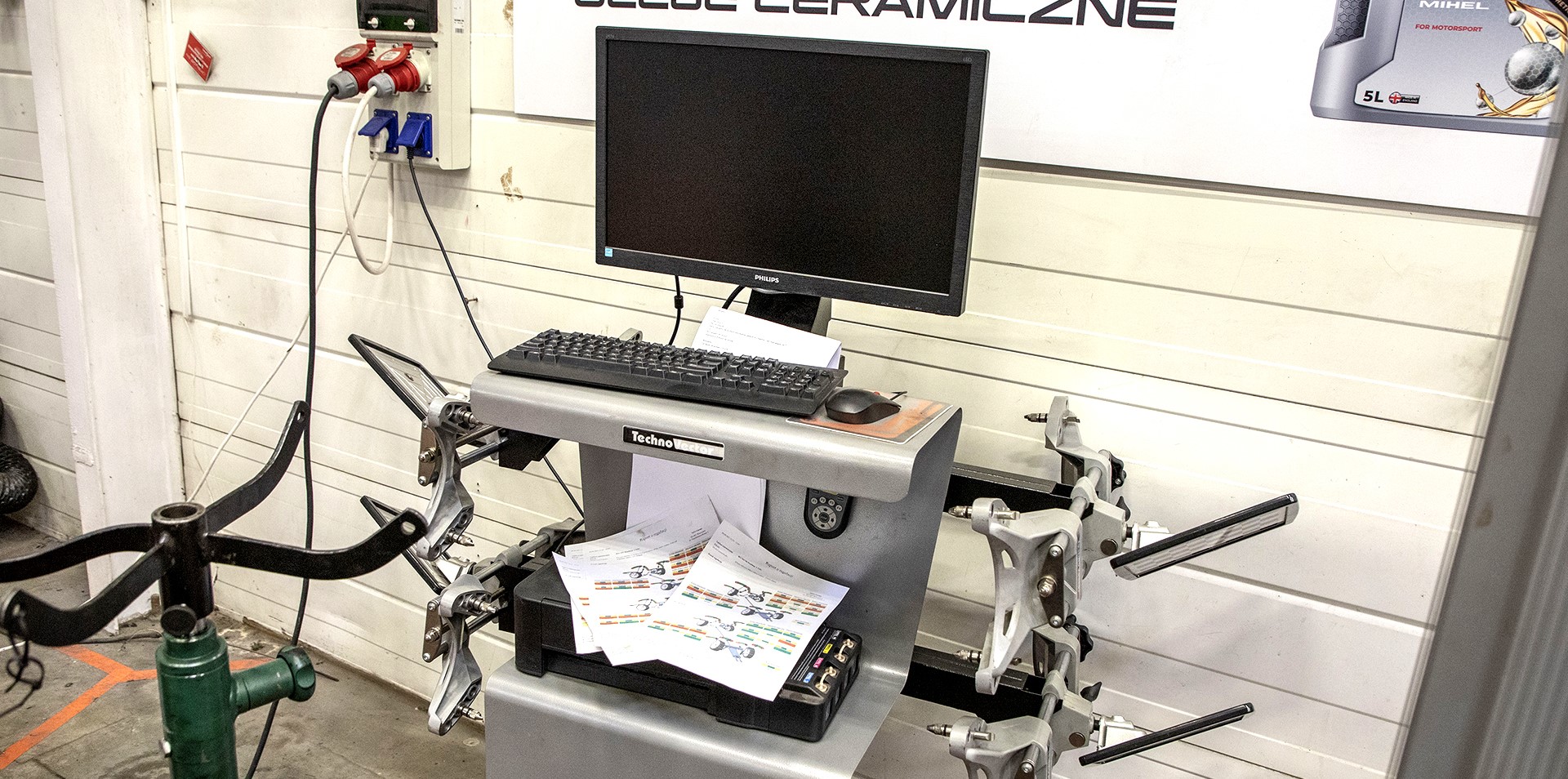 Stanowisko do kontroli geometrii zawieszenia