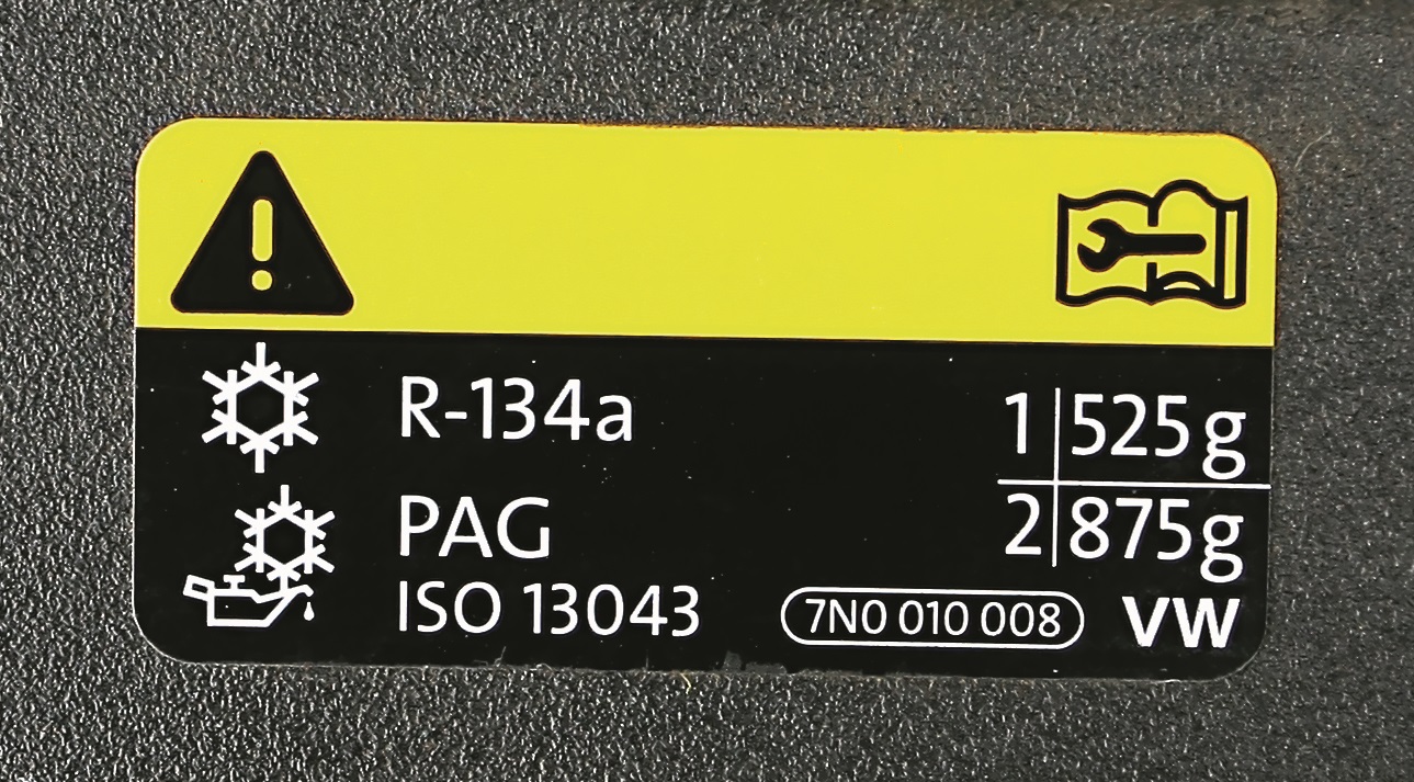 Rodzaj i ilość czynnika klimatyzacji