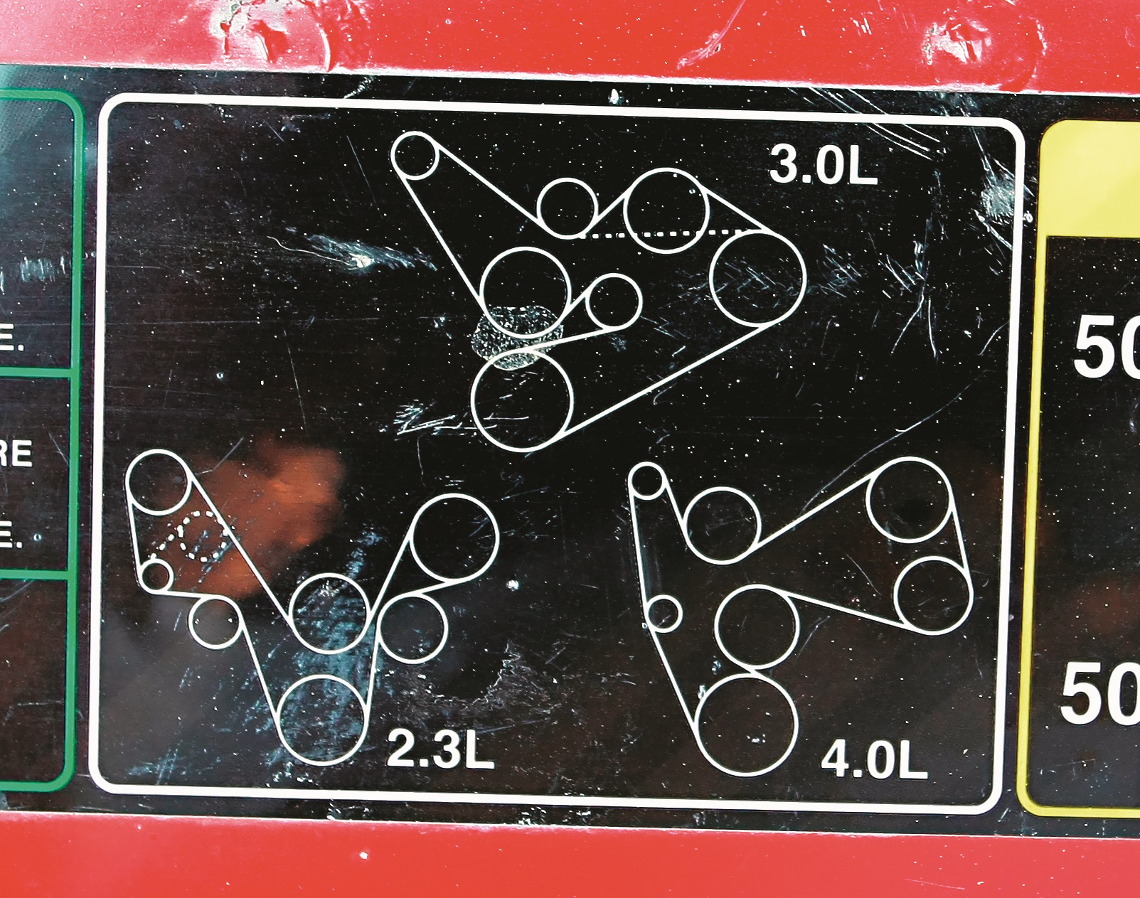 Prowadzenie paska osprzętu