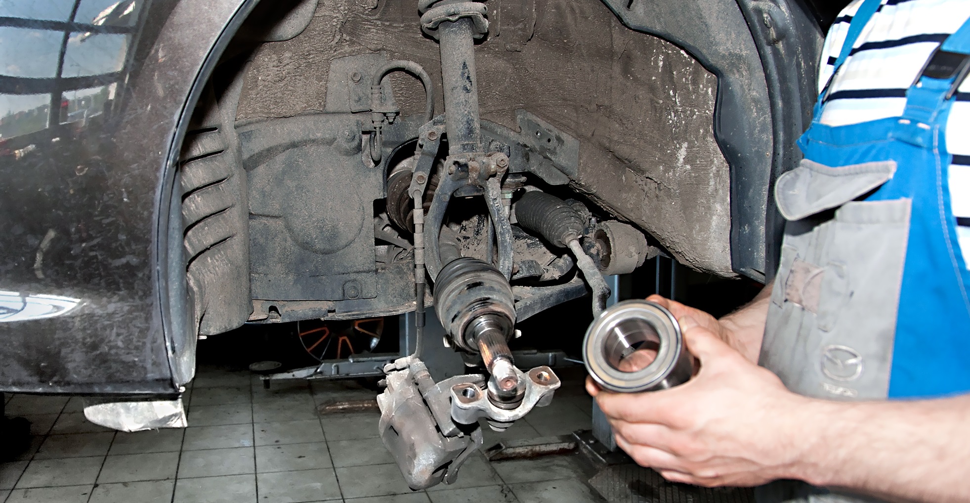 Zużyte łożysko koła