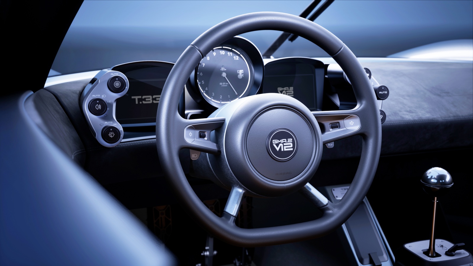 Gordon Murray Automotive T.33 deska rozdzielcza