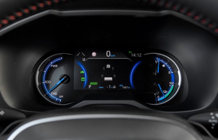Suzuki Across 2.5 Plug-in Hybrid – ekran z wskaźnikami