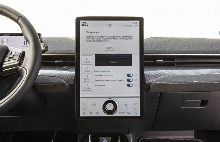 Ford Mustang Mach-E dźwięk napędu ustawienia