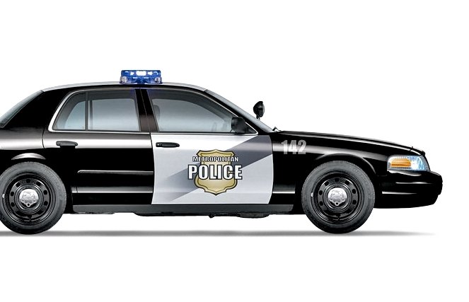 Ford Crown Victoria radiowóz bok