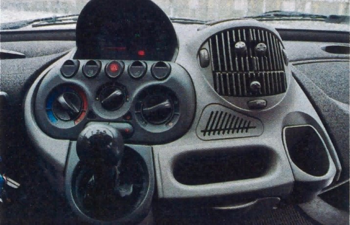 Fiat Multipla – centralna część deski rozdzielczej