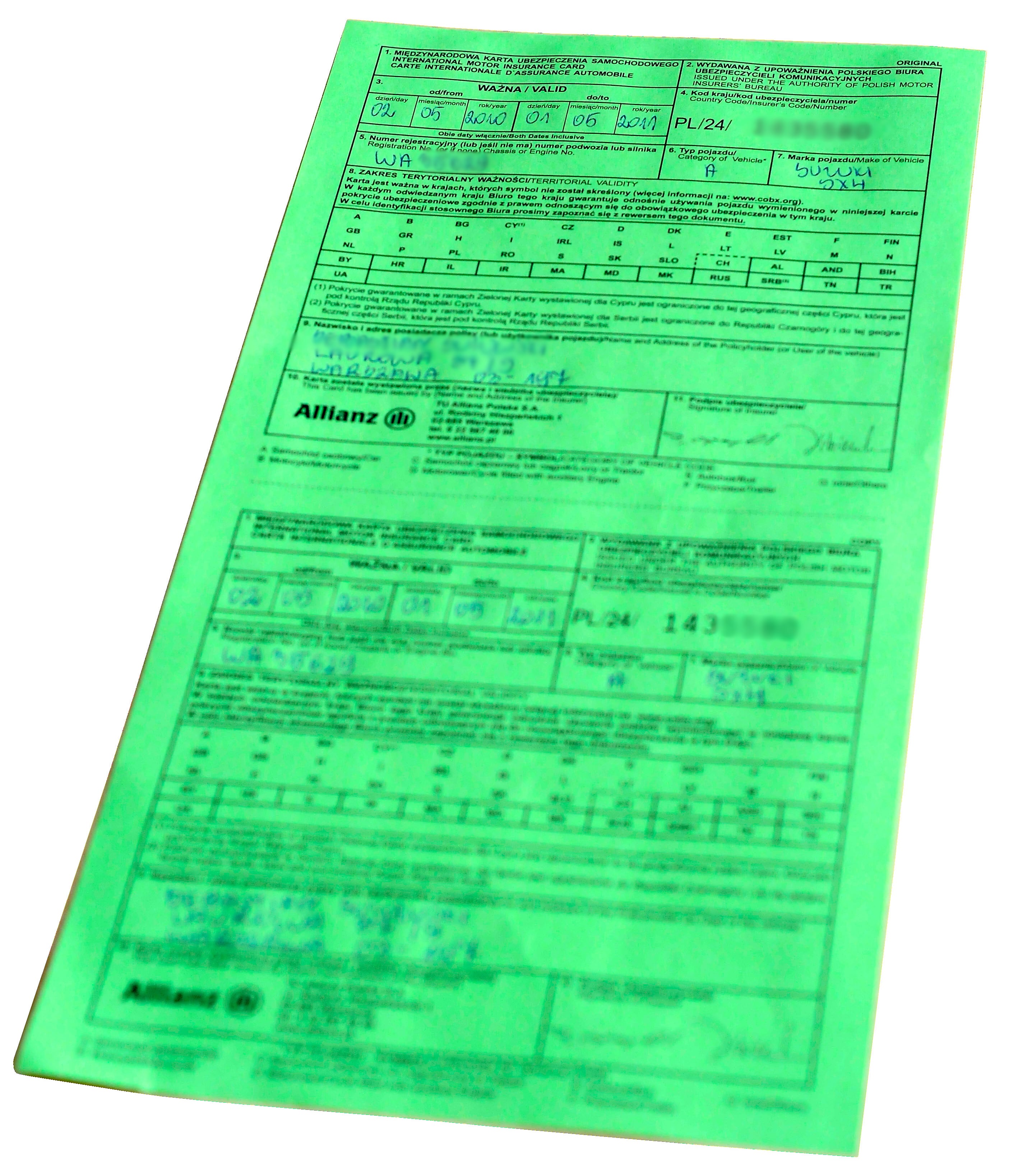 zielona karta