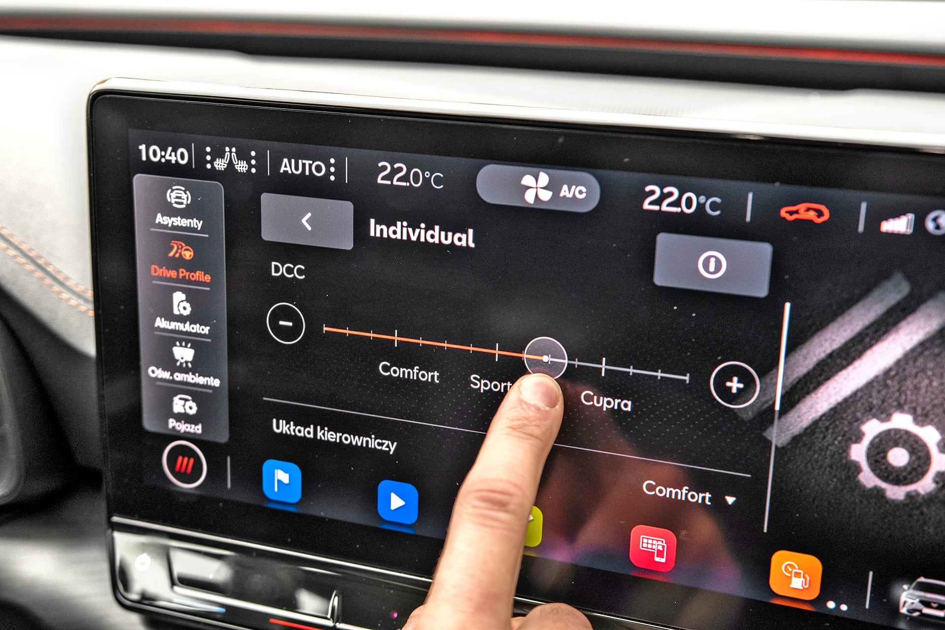 Cupra Formentor VZ 1.4 e-Hybrid 245 DSG regulacja pracy zawieszenia