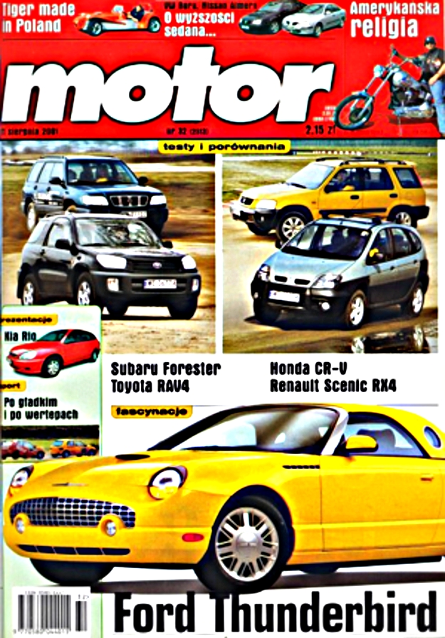 „Motor” nr 32 z 11 sierpnia 2001 r okładka