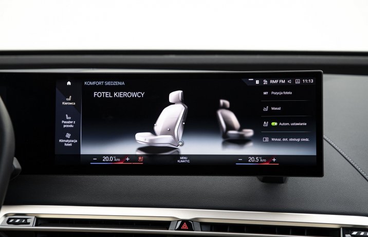 BMW iX xDrive40 – regulacja foteli