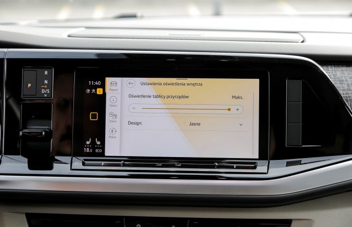 Volkswagen Multivan - regulacja podświetlenia