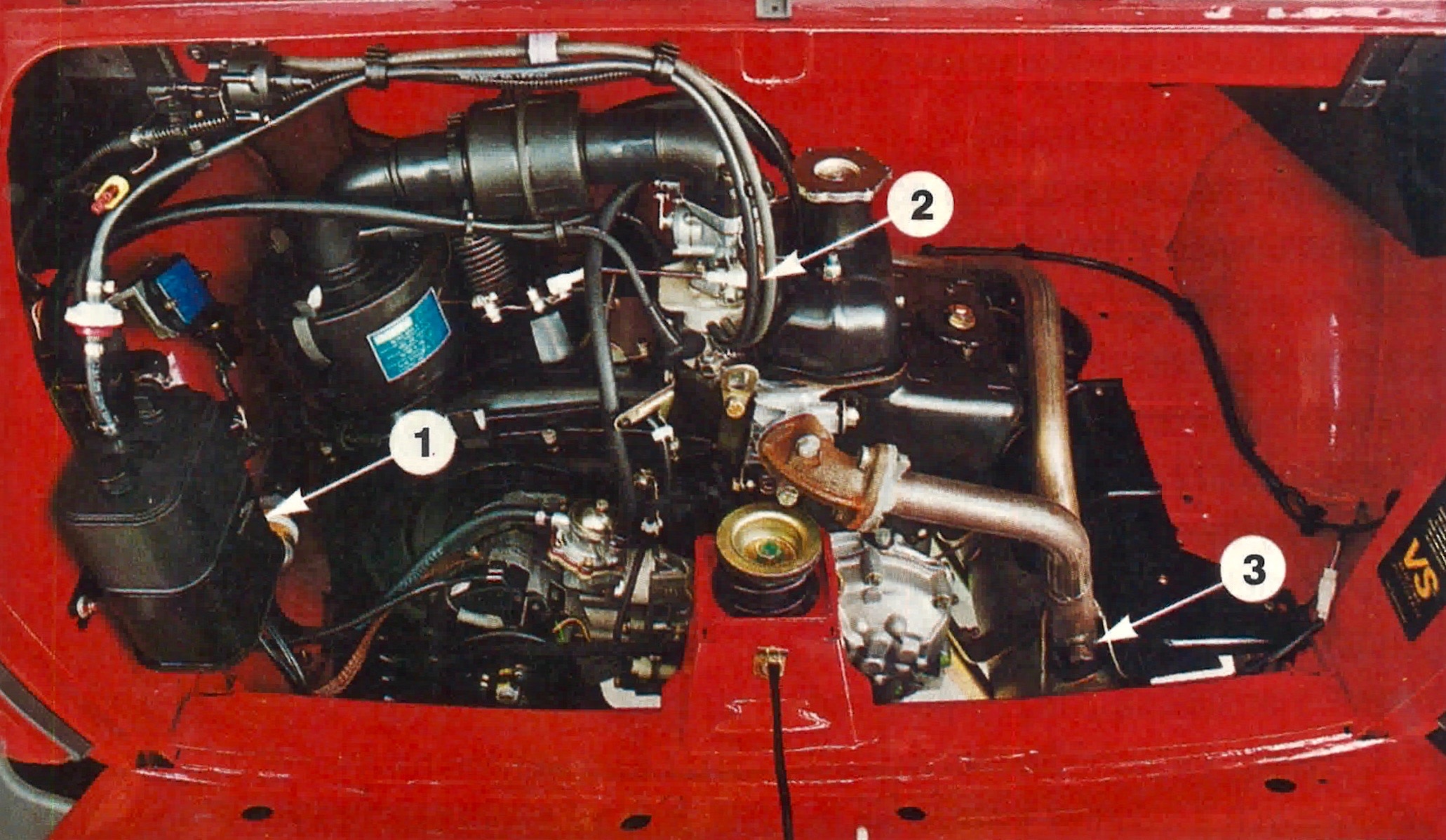 Fiat 126 elx komora silnika z katalizatorem