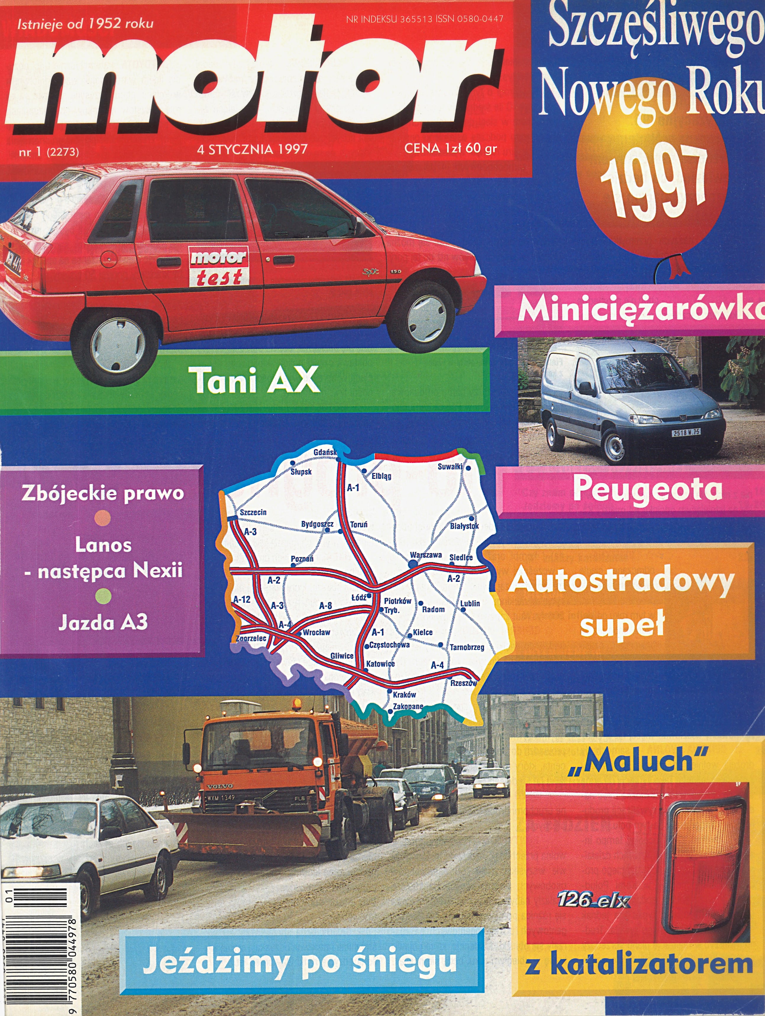 Motor nr 1 z 4 stycznia 1997 r. okładka