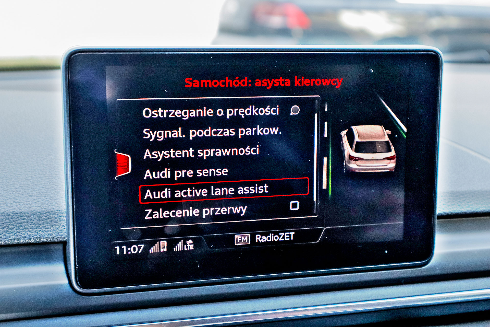 Lane Assist aktywacja OBDeleven