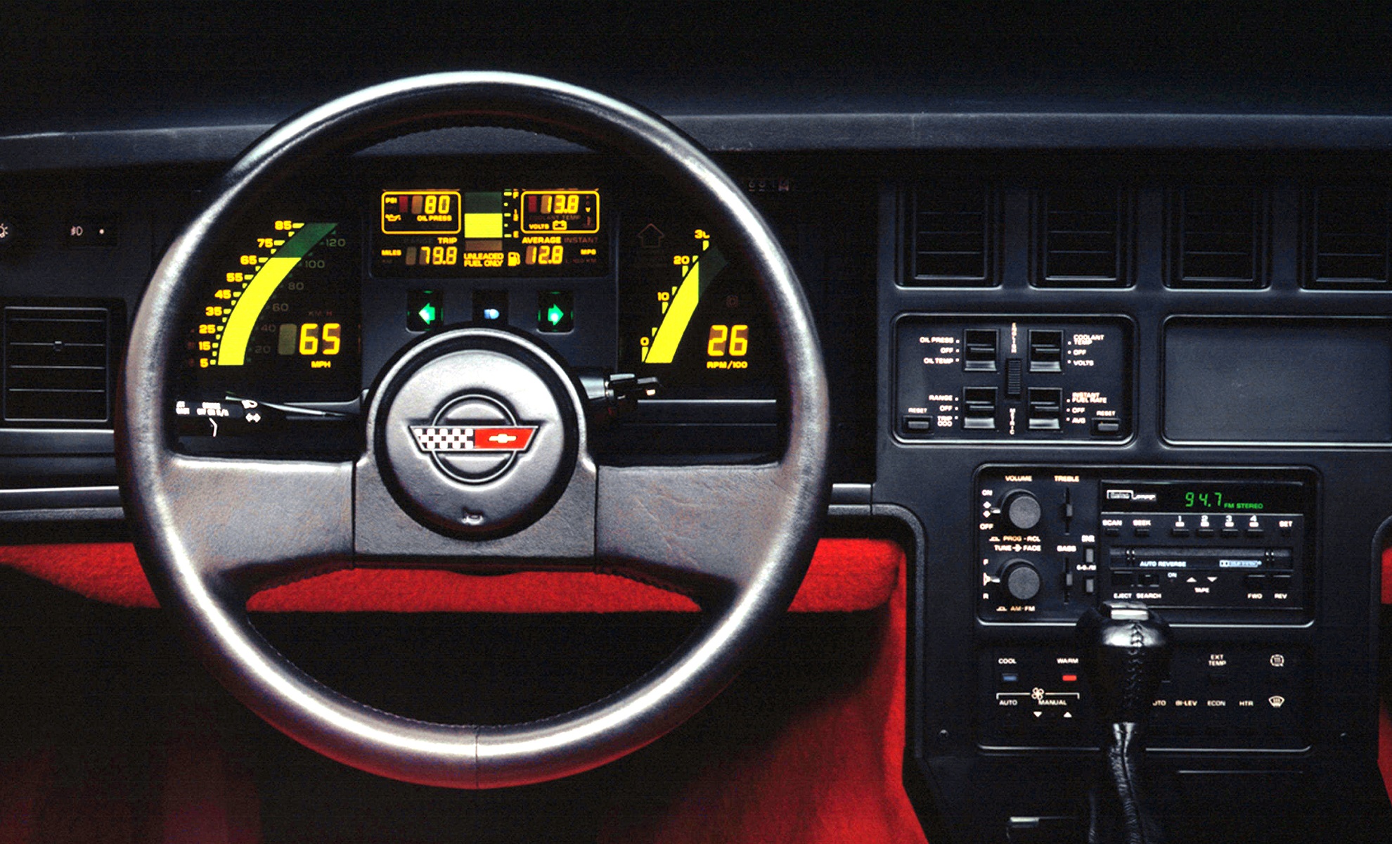 deska corvette zegary elektroniczne