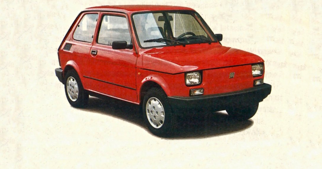 Fiat 126 elx czerwony przód i bok