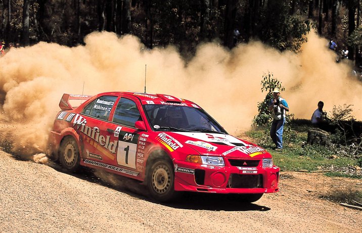 Mitsubishi Lancer Evo WRC na odcinku specjalnym