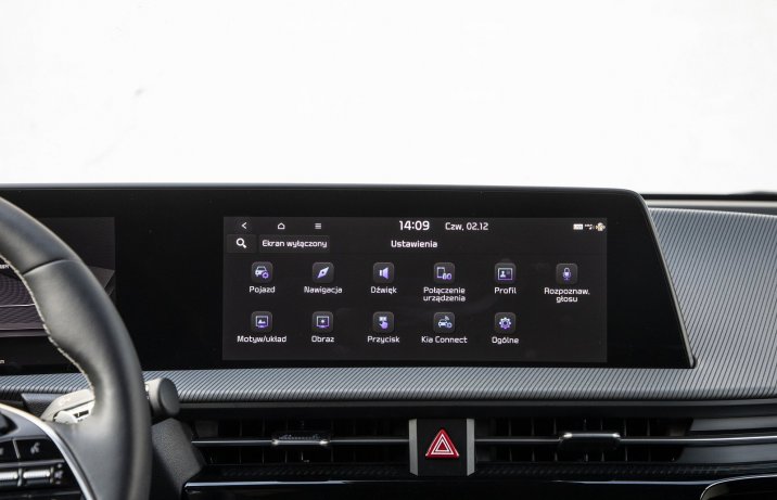 Kia EV6 77,4 kWh AWD – ekran systemu operacyjnego
