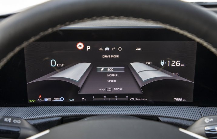 Kia EV6 77,4 kWh AWD – wskaźniki, zegary