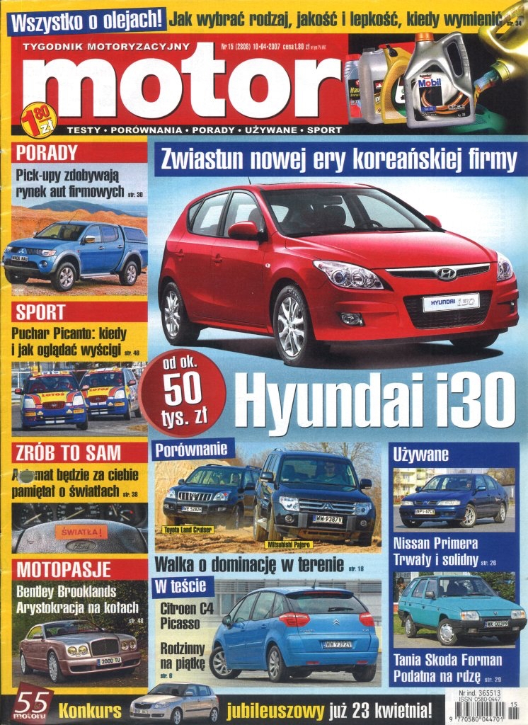Motor nr 15 z 10 kwietnia 2007 roku okładka