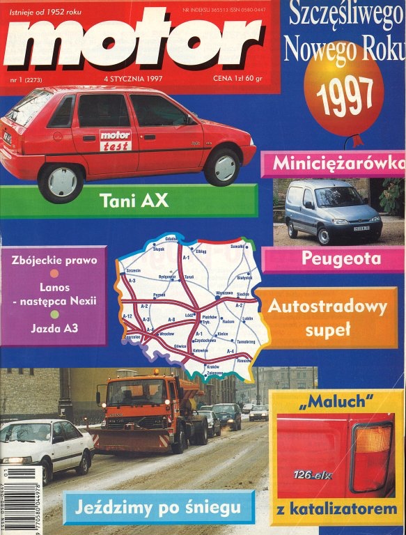 Motor nr 1 z 4 stycznia 1997 r. okładka
