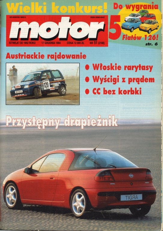 „Motor” nr 51 z 17 grudnia 1994 roku okładka