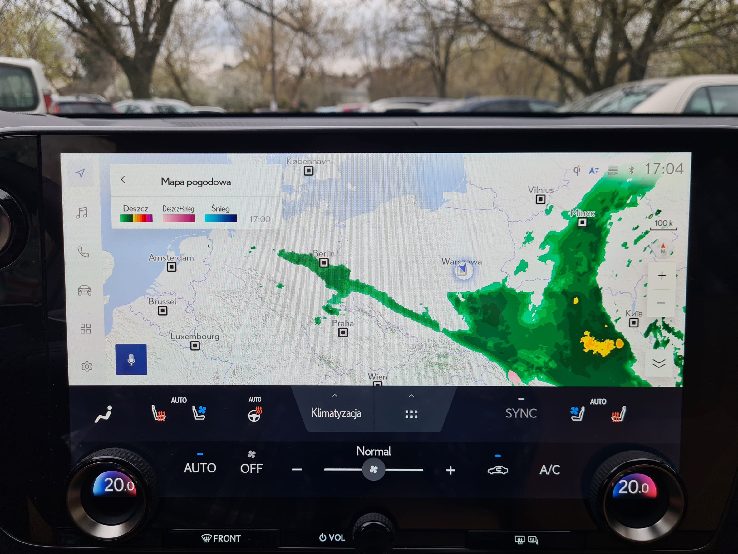 Lexus NX - mapa pogodowa