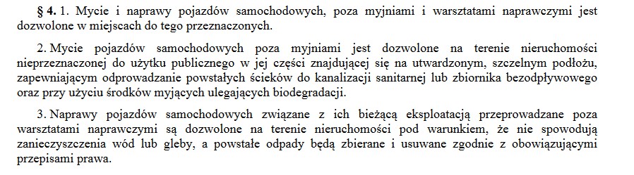 uchwala mycie auta pod domem