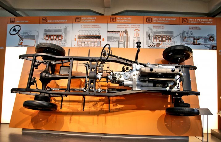 szkielet Audi z początku XX wieku w muzeum