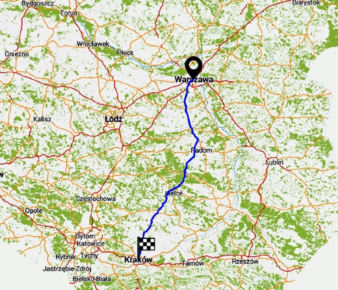 Trasa Warszawa-Krakow