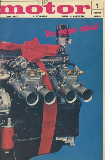 „Motor” nr 1 z 5 stycznia 1975 roku okładka