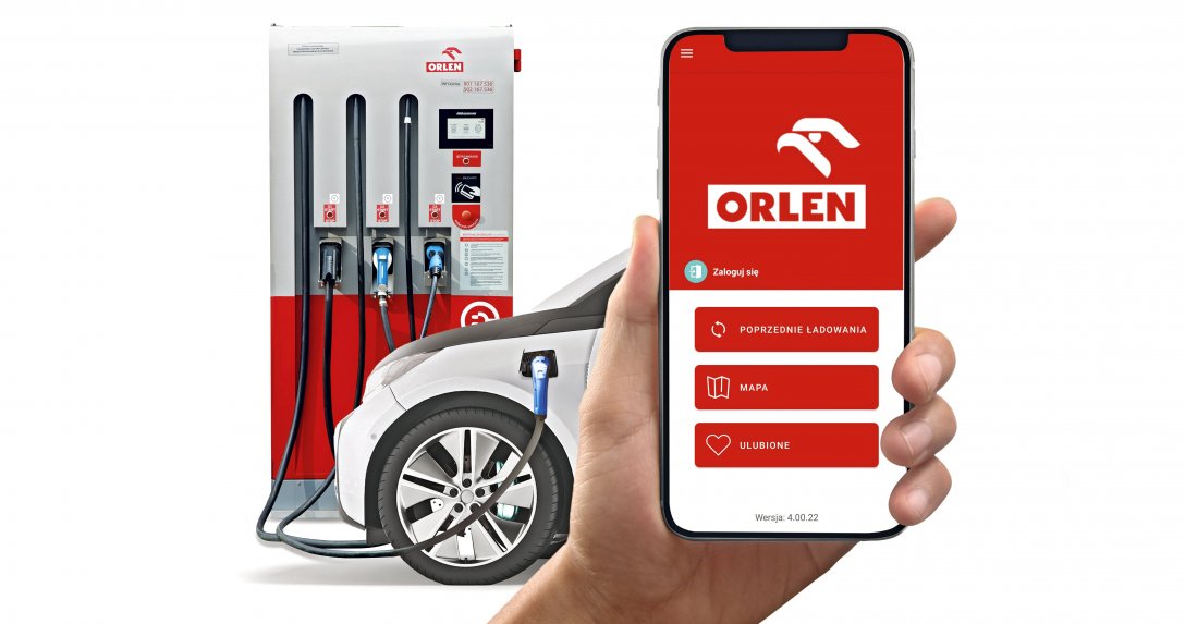 ORLEN Charge – stacja ładowania i telefon z aplikacją