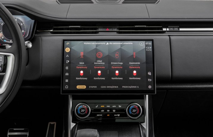 Range Rover - tryb dynamiczny