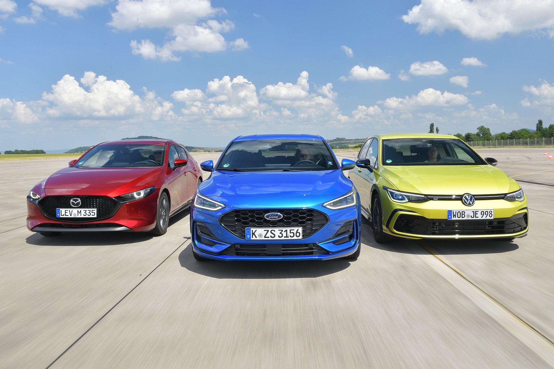 ford_focus_mazda_3_vw_golf_test_porównanie_2022_przód